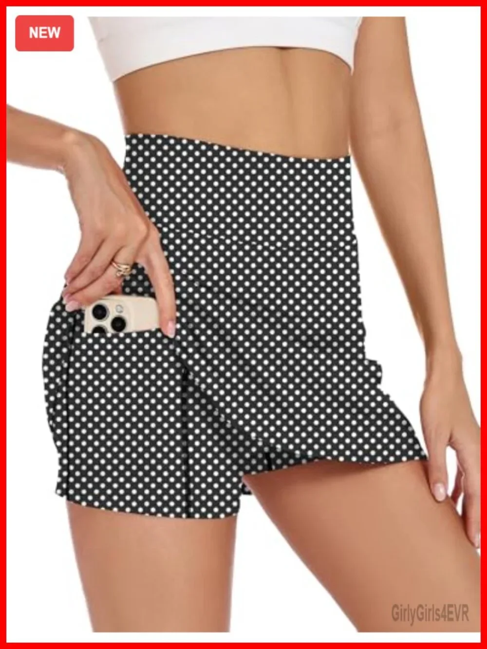 High Waisted Athletic Skort with Pockets for Tennis Golf Workout